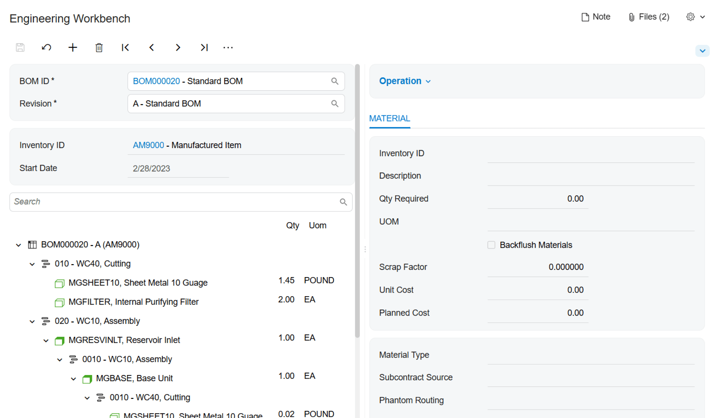 Engineering Workbench Acumatica