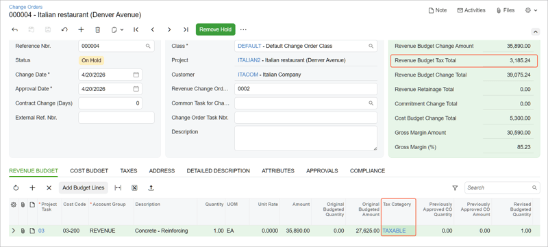 RN_2026_R1_ProjectsConstr_CO_Tax_Calc_Change_Orders_Revenue_Budget_tab